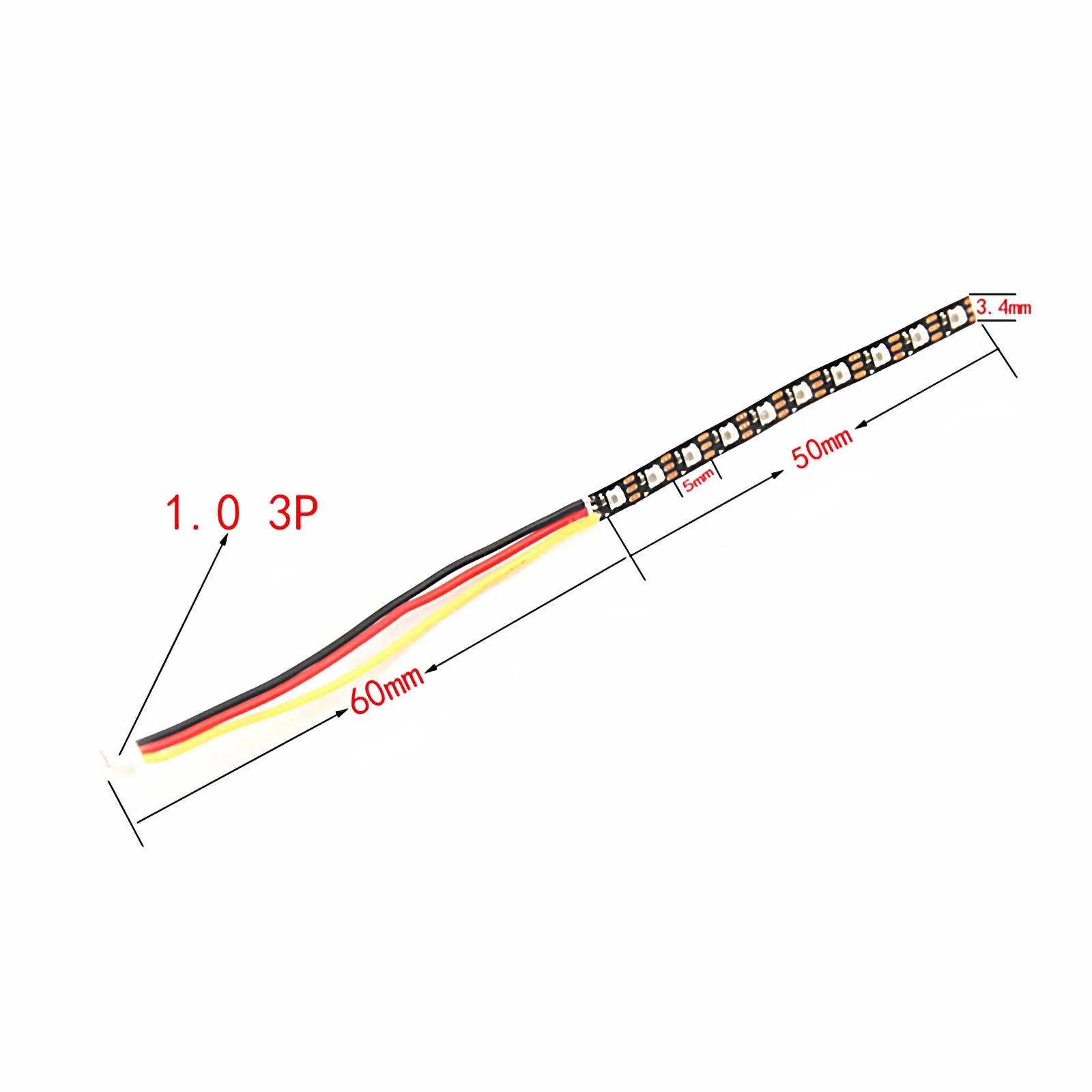 3.5mm Width WS2812 Programmable LED Bar Light Strip Board Highbrightness Lamp Beads Soft PCB Design 3.3-5V for RC Whoop FPV