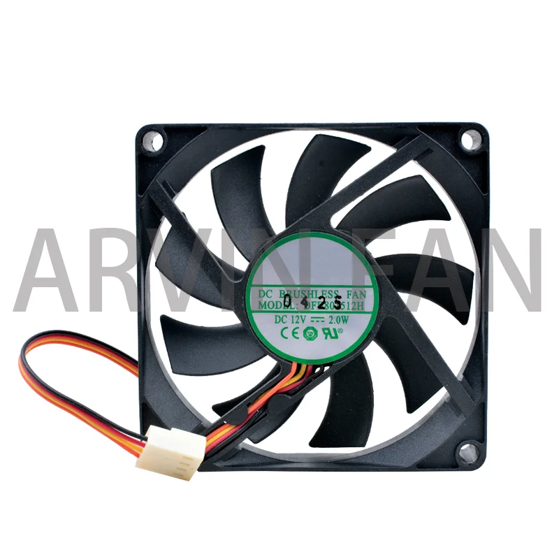 Brand New DFB801512H 8cm 80mm Fan 80x80x15mm DC12V 2.0W Double Ball Bearing 4pin Pwm Cooling Fan For Case CPU