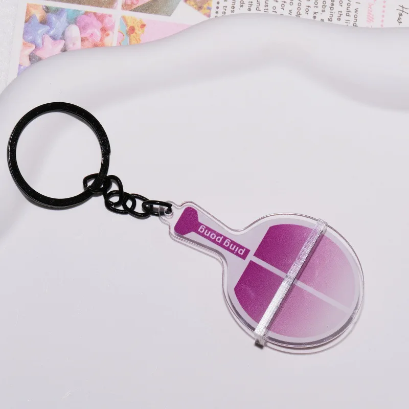 New Creative Mini 3D Table Tennis Table Keychain Ping Pong Paddle Sports Pendant Key Ring Backpack Bag Charm Gift