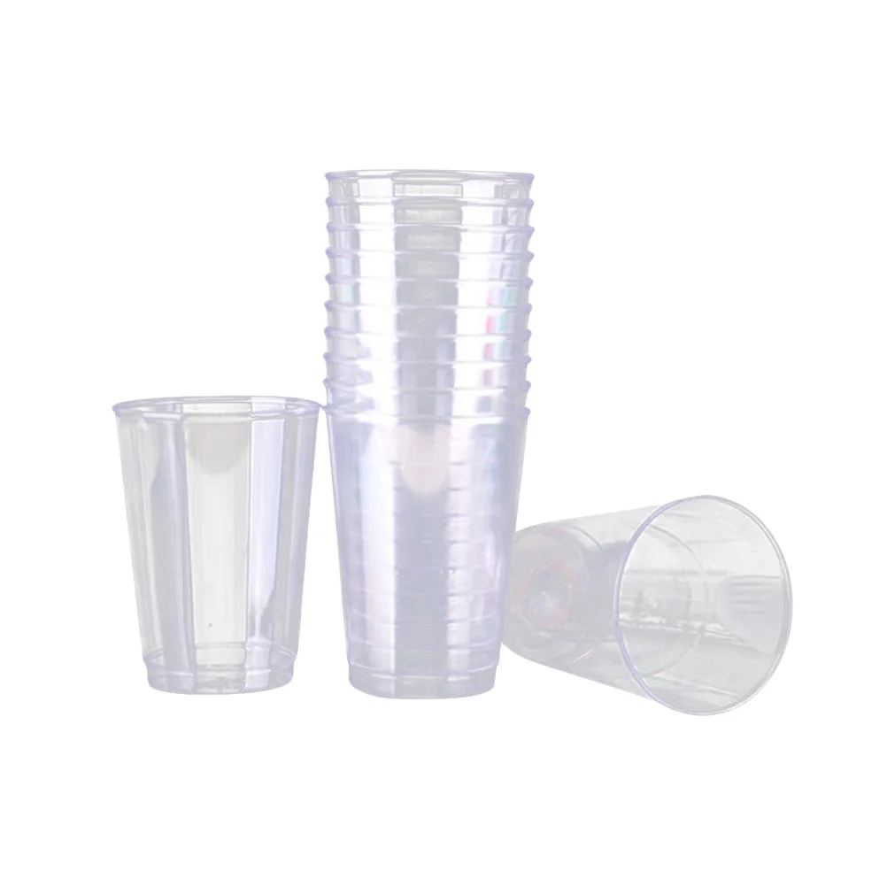 

20 Pcs 8OZ 250ML Disposable Transparent Hard Plastic Tasting Cups Thicken Drinking Cups Tumblers for Wedding Party