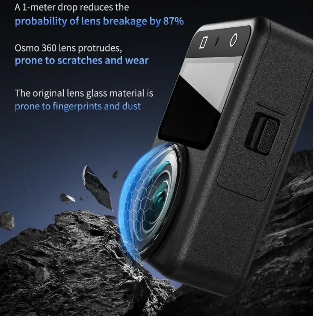 2Pcs Optical Glass Lens Guard for DJI OSMO 360 HD Anti-scratch Lens Protector Cap New Protective Cover for DJI Osmo 360 Camera