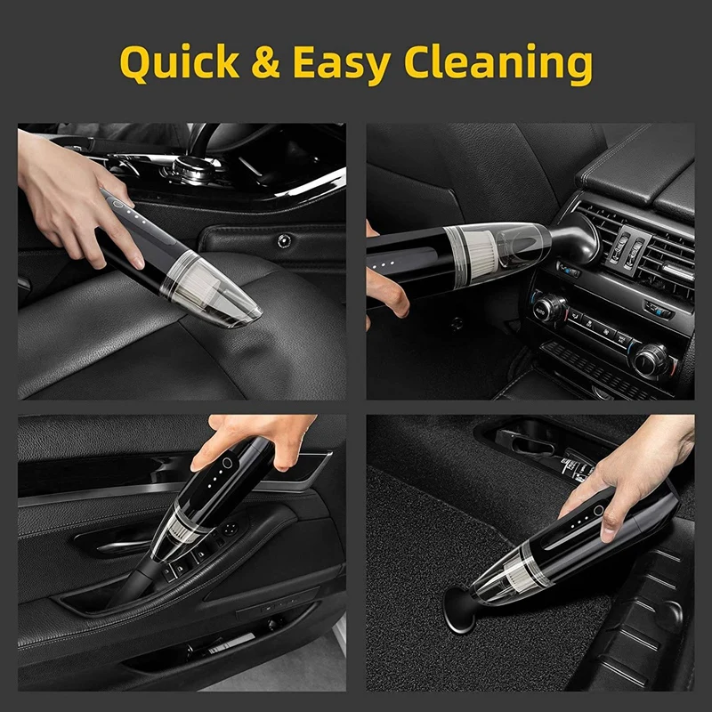 Cordless Car Vacuum Cleaner 6500Pa Rechargeable Portable Handheld Cordless Auto Vacuum Cleaner For Cars Home