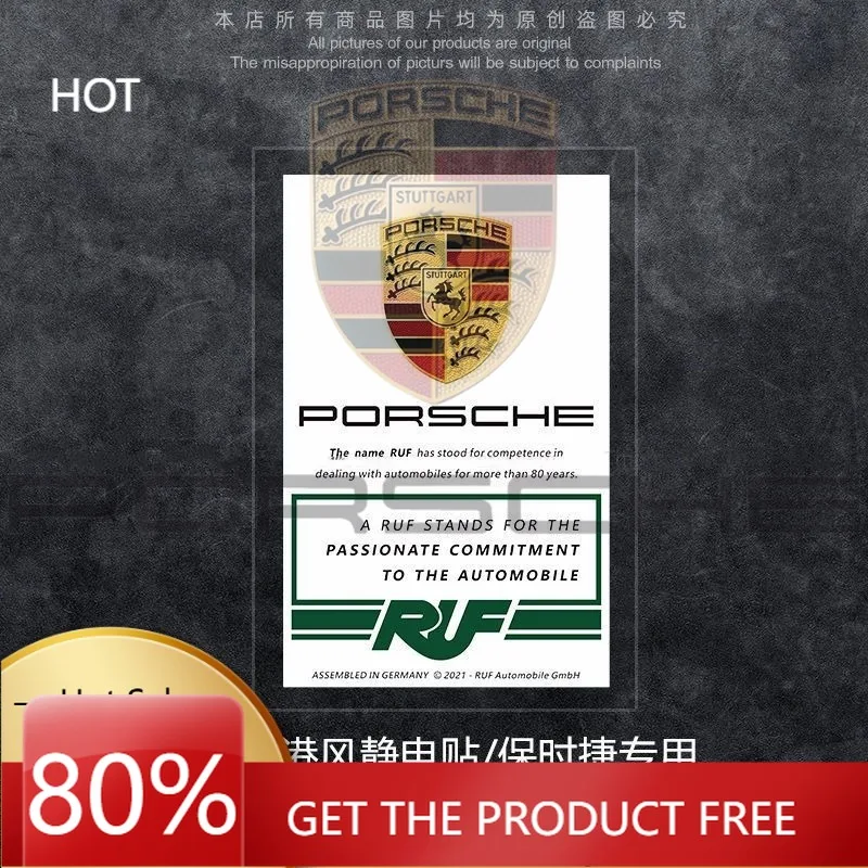 

Porsche Car Sticker For Porsche JDM car sticker Cayenne Macan Panamera front windshield electrostatic sticker personalized decor