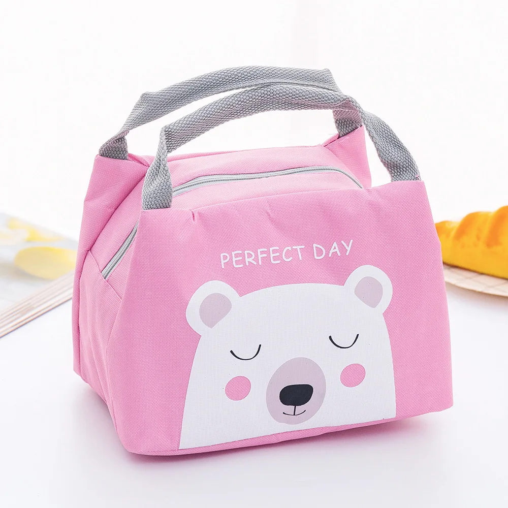 2023 New Arrival Cute Cartoon Bento Box Bag Small Thermal Insulated Pouch For Kids Child School Snacks Lunch Container Handbag