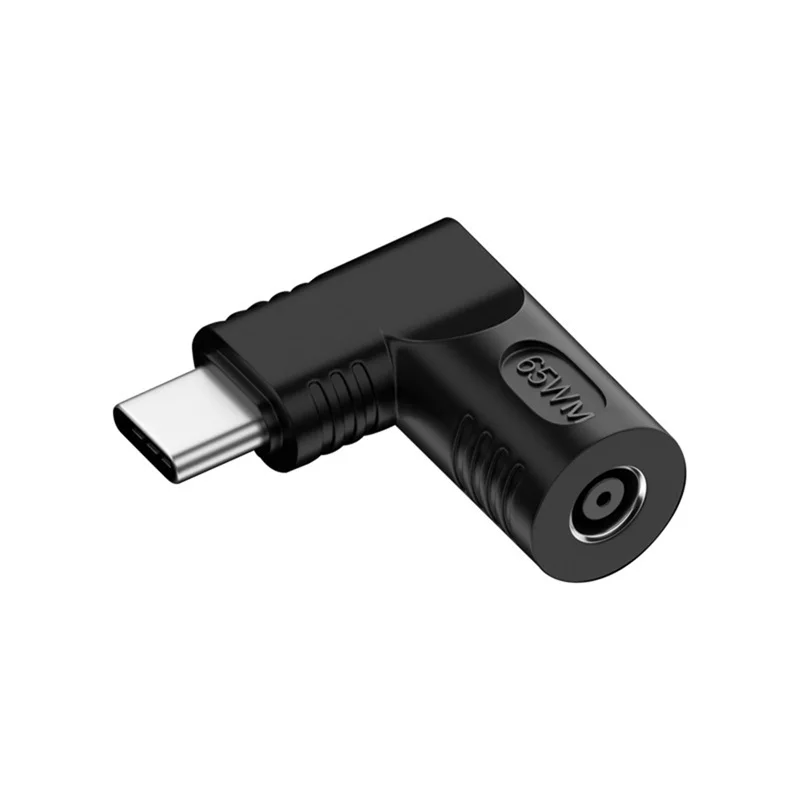 Adaptador de Corriente para Laptop de 65W, de CC a Tipo C, Conector de Alimentación para Lenovo, HP, Asus, Adaptador de CC Hembra a USB C Tipo C PD Macho