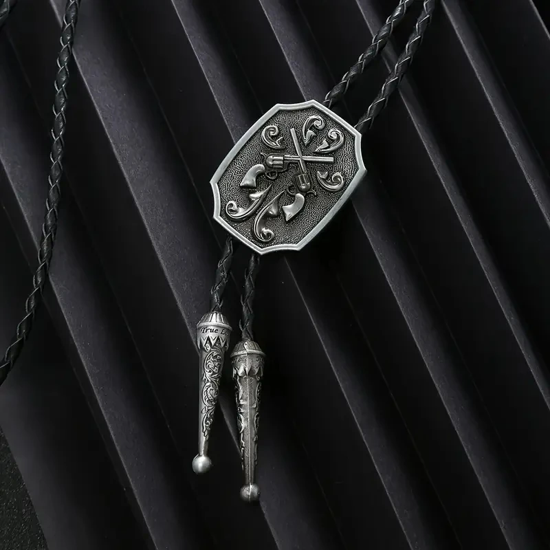 Western Cowboy Double Gun Bolo Tie