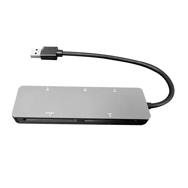 Stylish-5-In-1 CF/SD/XD/CFAST/TF Card Multi-Function Card Reader USB-A USB-C Card Reader Docking Station
