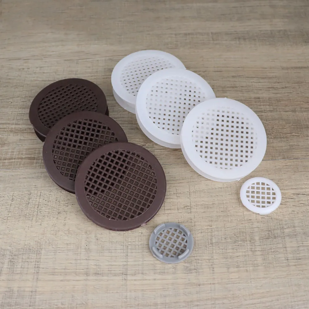 10-100Pcs 3mm-18mm Plastic Round Ventilation Cover Air Vent Louver Mesh Hole For Wardrobe Shoe Cabinet Furniture Accessories image 2