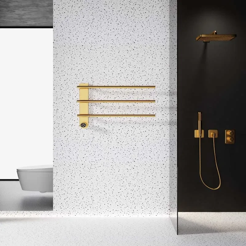 Electric Towel Warmer Carbon Fiber Heating Rail Surface Mounted Smart Temperature Control Bathroom Accessory Dryer Bar Modern