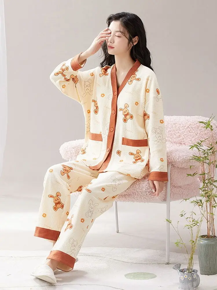 Warm Women\\\'s Pajamas Home Clothes Items Fancy Underwear Pijama Woman Set Large Size Sets 2 Piece Gifts for Women