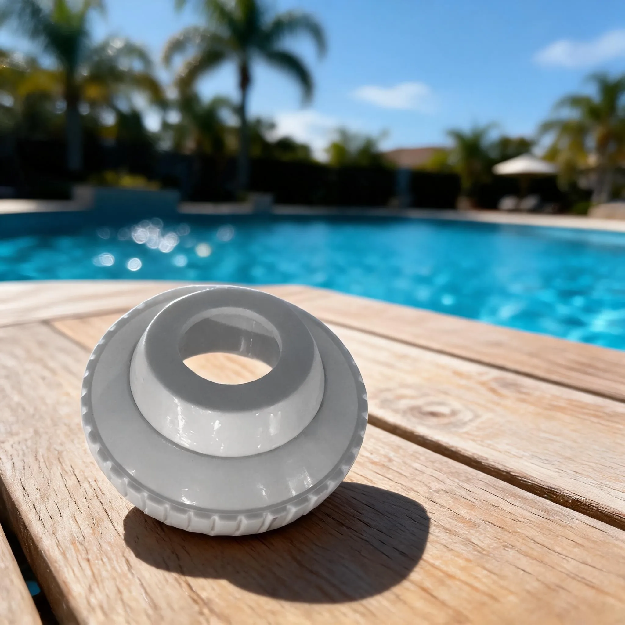 White Plastic Pool Jet Nozzle 60x60x40mm Spa Return Fitting For Inground Swimming Pools Easy Install Replacement Part