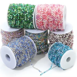1 Meter 3mm Glass Crystal Beads Chain Beaded Chain Necklace Supplies for DIY Jewelry Bracelet Crafts Making Components Wholesale