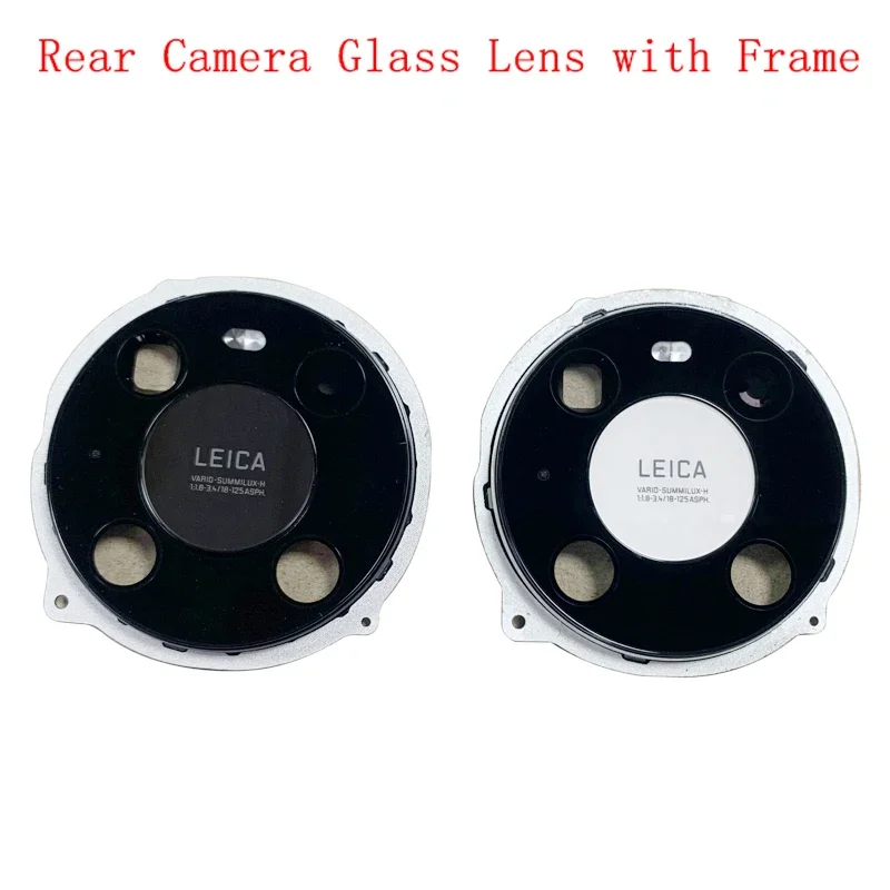 Rear Back Camera Lens Glass with Metal Frame Holder For Huawei Mate 40 Pro 40 Pro+ 40E Replacement Repair Parts