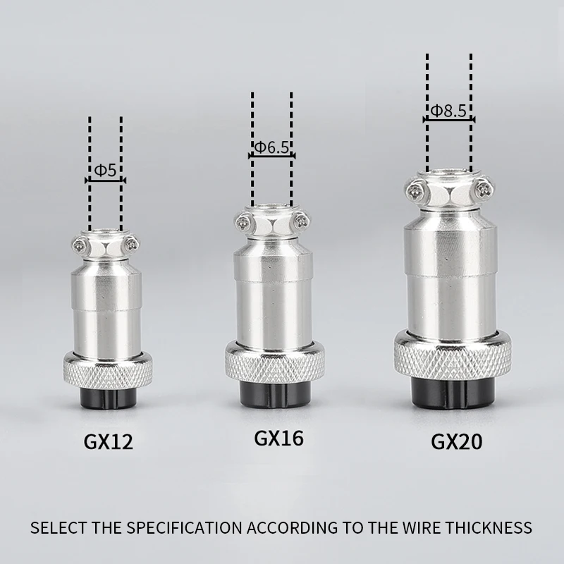 5/10/20Set GX12 GX16 GX20 2 3 4 5 6 7 8 9 10 12 14 15 Pin Male&Female Docking Aviator Aviation Plug Socket Circular Connector