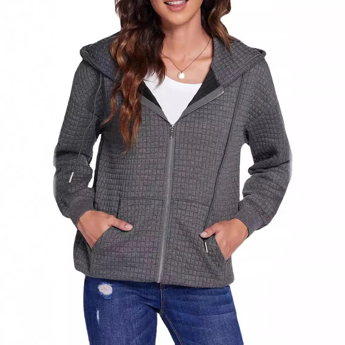 Women's Long Sleeve Hoodie Sweatshirt Pullover Drop Shoulder Casual Comfortable Fashionable Women's Clothing Winter Season