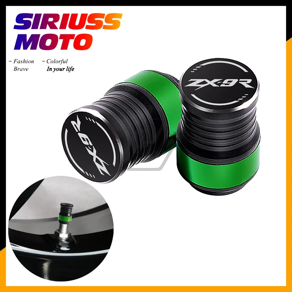 

Motorcycle Accessories Wheel Tire Valve Caps Covers Case for Kawasaki ZX-9R ZX9R CNC Aluminum