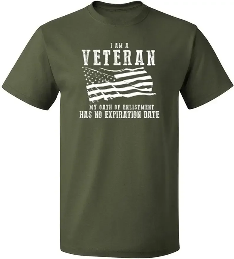 I am A Veteran My Oath Has No Expiration Men's Veteran T-Shirts wholesale cheap graphic t shirts 2024 streetwear t-shirts