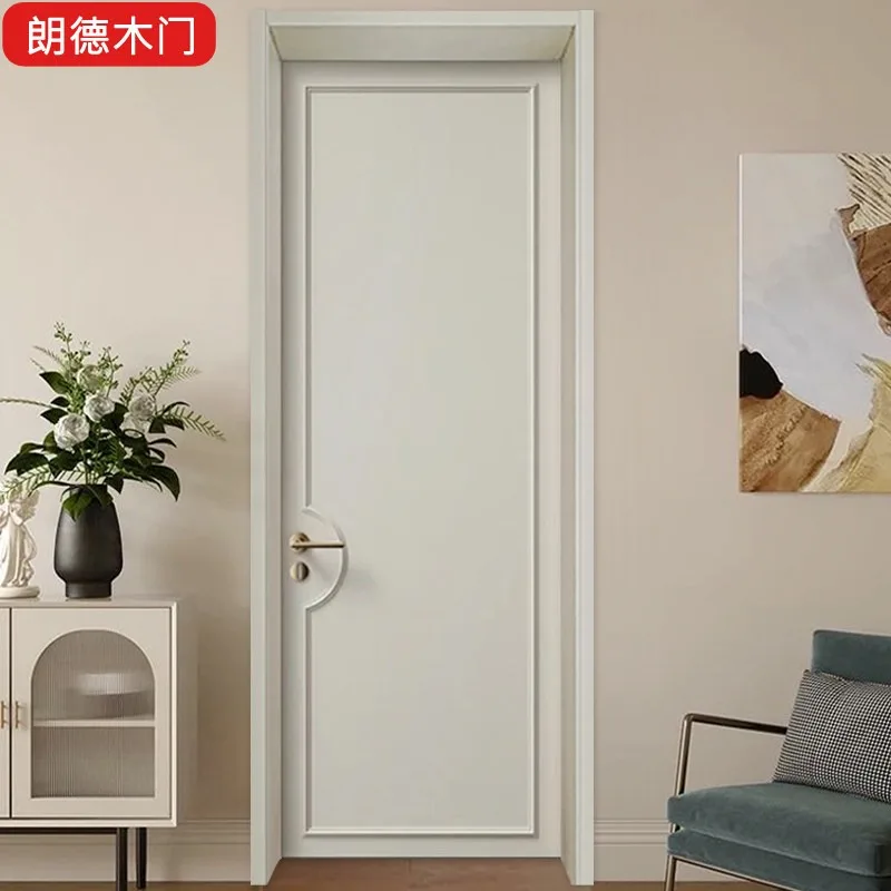French cream wind solid wood multi-layer white color matching flat-open indoor study bathroom small apartment villa home paint w