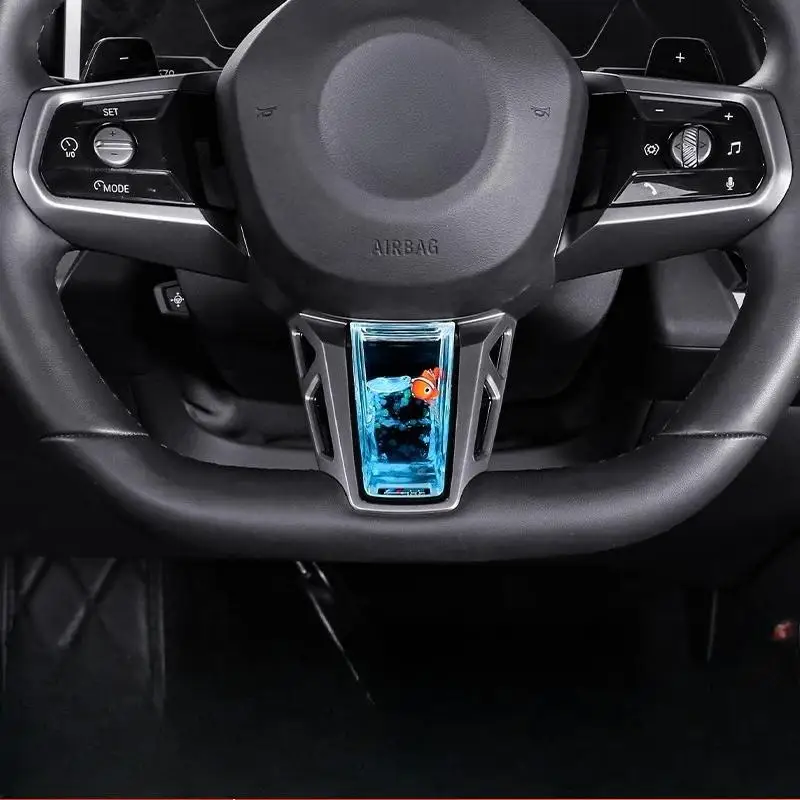 

For BMW I3 X3 2/4 Series M240i M2 M3 M4 2024-2025 Steering Wheel Dynamic Sequin Decoration Fish Farming Interior Jewelry