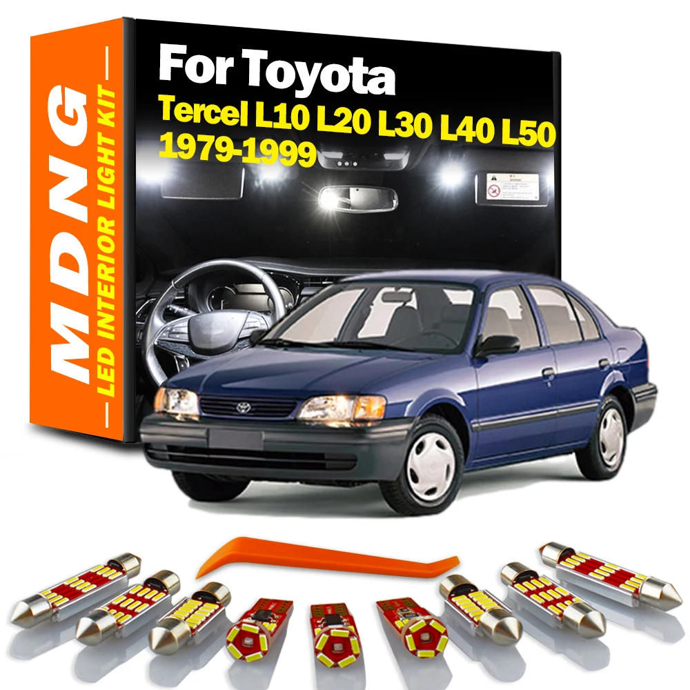 MDNG Canbus LED Bulb Interior Map Dome Light Kit For Toyota Tercel L10 L20 L30 L40 L50 1979-1995 1996 1997 1998 1999 Accessories