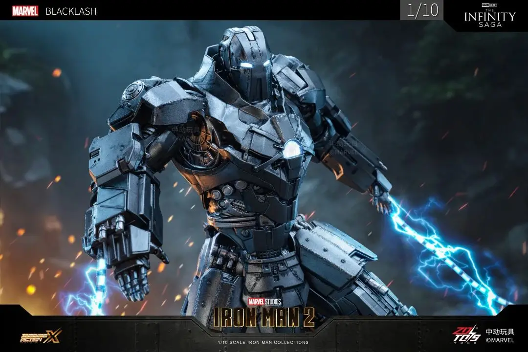 Original ZDTDS Iron Man Tony Stark Whiplash Blacklash Iron Monger MK3 Action Figure Sammlung Film Modell Puppe Spielzeug WEIHNACHTEN Geschenke – Detail 8