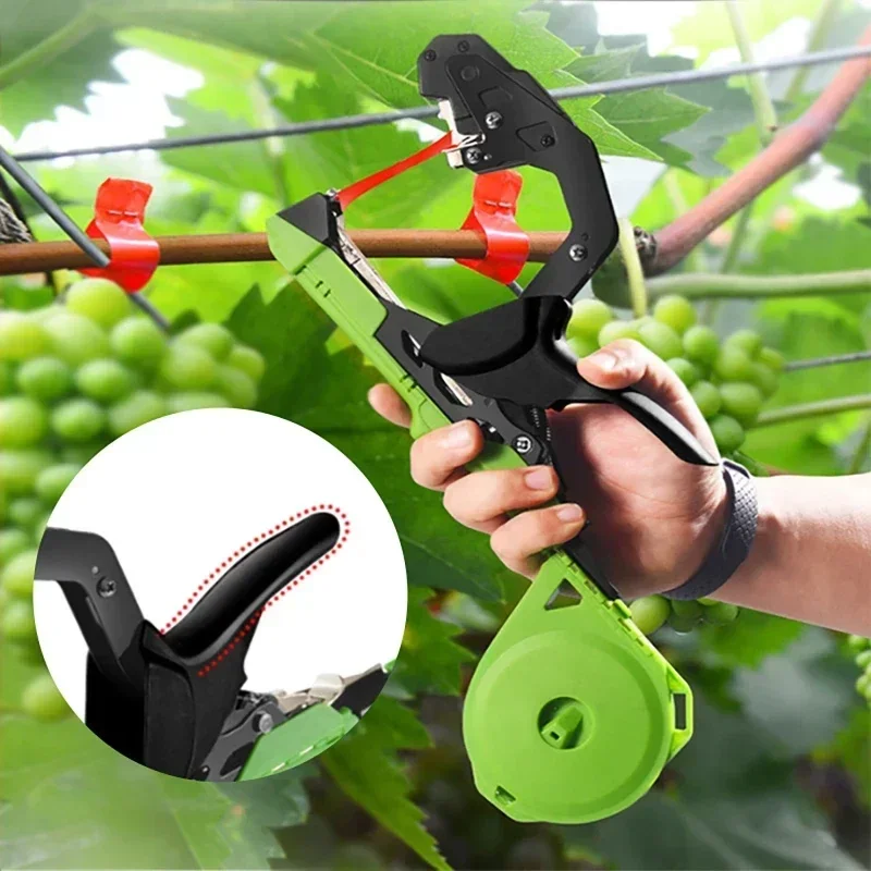 Imagem -02 - Hand-held Elétrica Branch Encadernação Máquina Vegetal Fruit Plant Stem Tying Tool Household Garden Grape Vines Strapper Automático