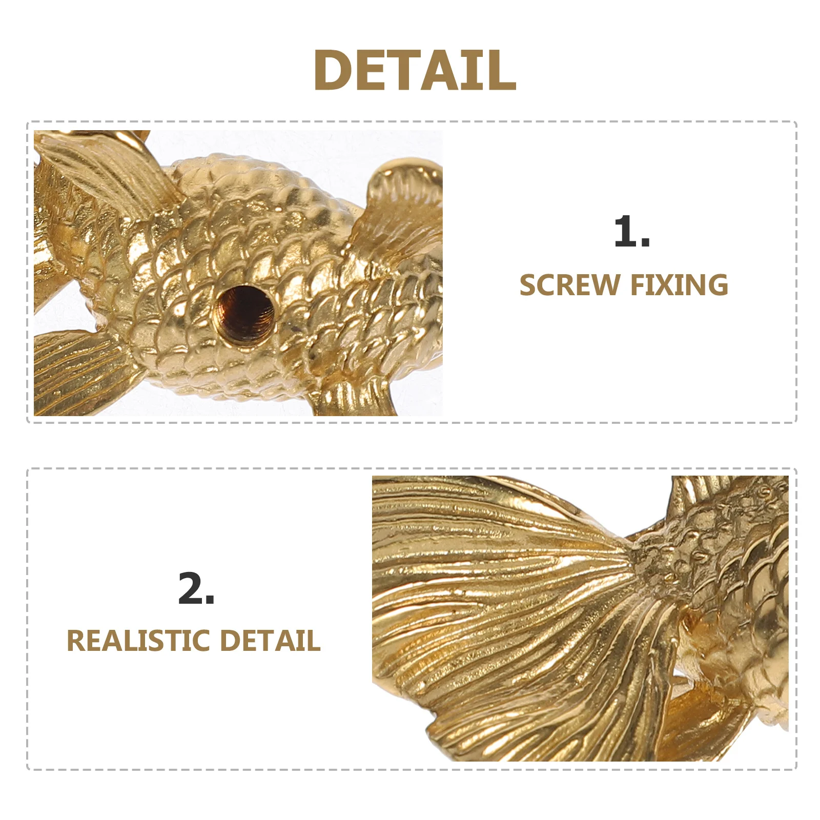 

Goldfish Brass Cabinet Knob Metal Decorative Drawer Handle Dresser Pull for Kitchen Cupboard Furniture Animal Drawer Knobs