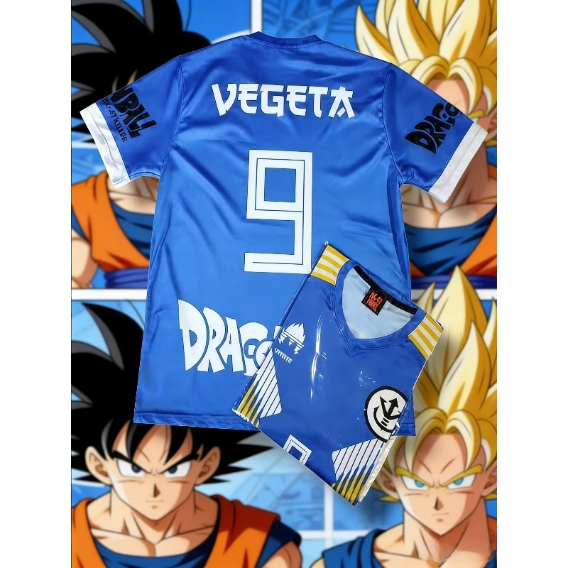 Summer 2026 Hot Selling Men's Sports Jerseys T-shirt Japanese Dragon Ball Anime Printed T-shirt Breathable and Quick Drying