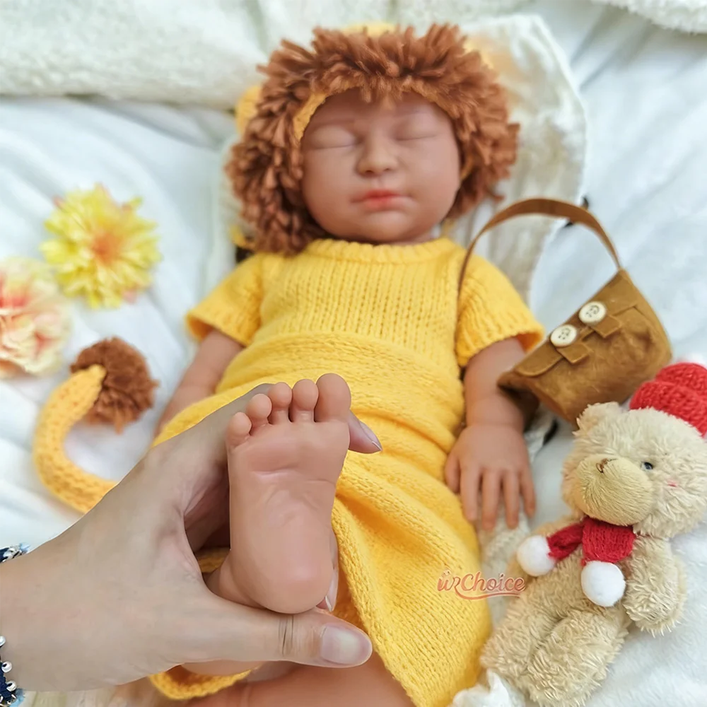 リアルな22インチフルシリコンリボーンドール、子供へのプレゼント、眠っている新生児の女の子、教育用小道具、コレクターのディスプレイ用
