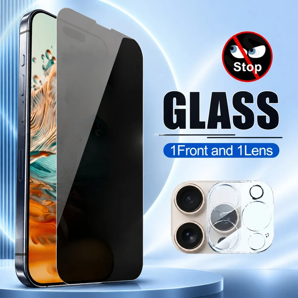 1+1PCS Privacy Tempered Glass For Samsung Galaxy A05 A06 A07 A15 Anti Spy Screen Protector For Samsung Galaxy A16 A17 A23 A24 4G
