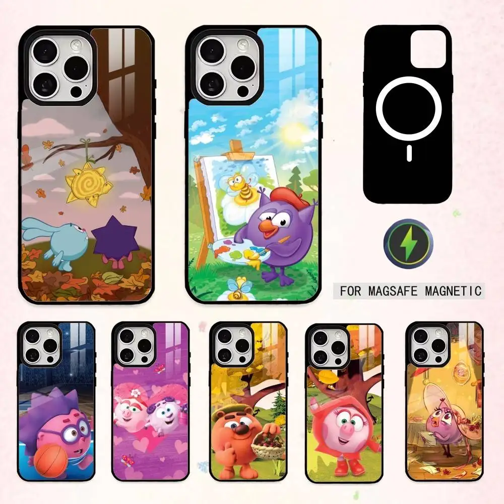 

Cute G-Gogoriki K-Kikoriki Phone Case For iPhone17,16,15,14,13,12,11 Plus,Pro Max Magnetic For Magsafe Wireless Charging