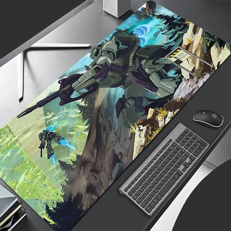 Grand tapis de souris mécanique guerrier Gundam Zaku II, pour joueur de jeu, clavier, antidérapant, pour bureau, PC