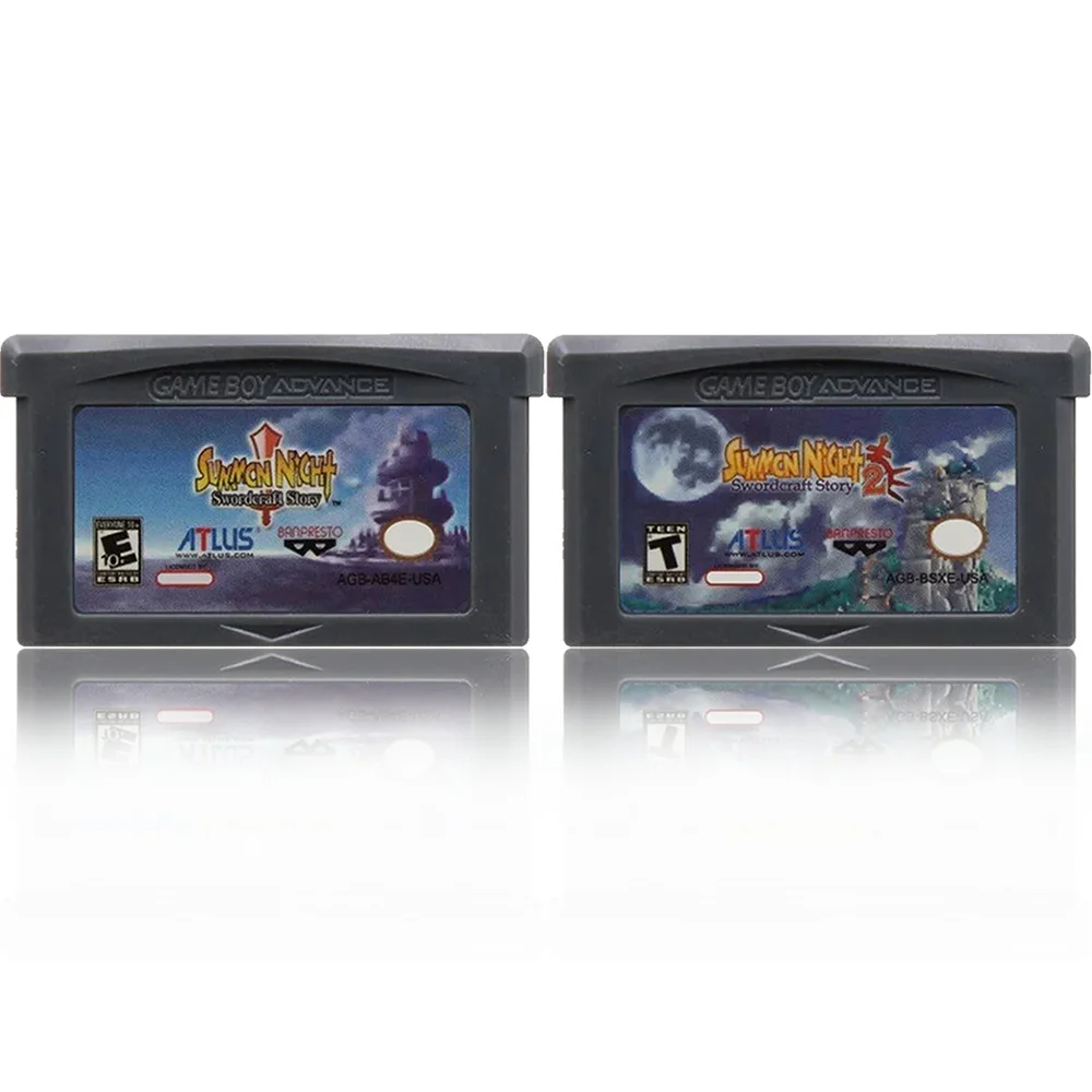 Картридж GBA Summon для ночной игры, 32-битная игровая консоль, карта Summon Night 2 для GBA NDS