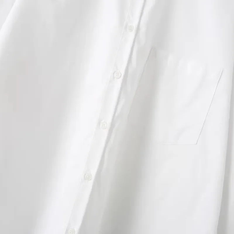 

JNLEAOG Женские хлопковые длинные све айрт с асимметричным подолом, большой размер, модный европейский сле для девочек