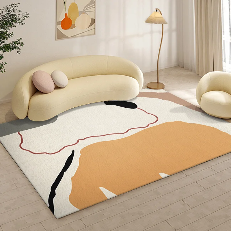 Modern Minimalist Abstract Largearea Living Room Carpet Soft and Fluffy Bedroom Carpets Thickened Plush Washable Household Rugs