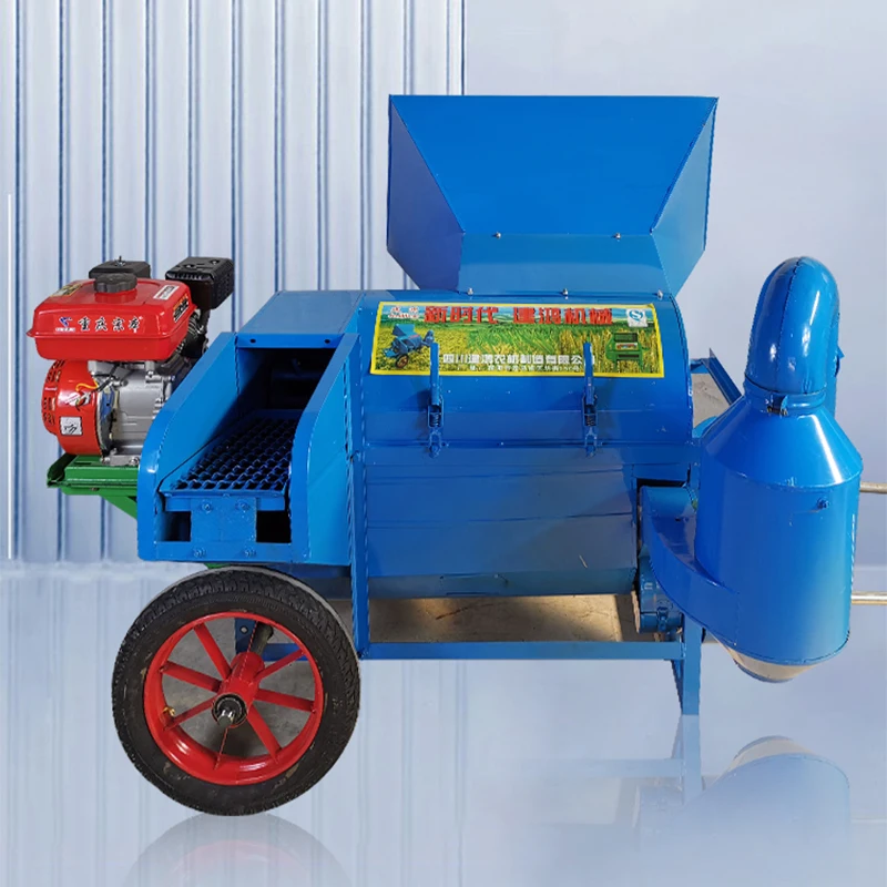 Electric/Gasoline Rapeseed Threshing Machine Wheat Millet Soybean Sesame Rice Multi-functional Threshing Machine 200-500KG/H