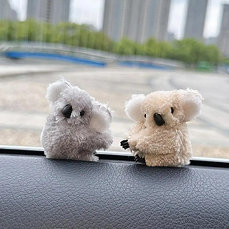 Decorazioni per interni auto Koala Peluche Koala carino Decorazione per schermo di controllo dello specchietto retrovisore automatico Visiera parasole Clip per carta Accessorio per auto