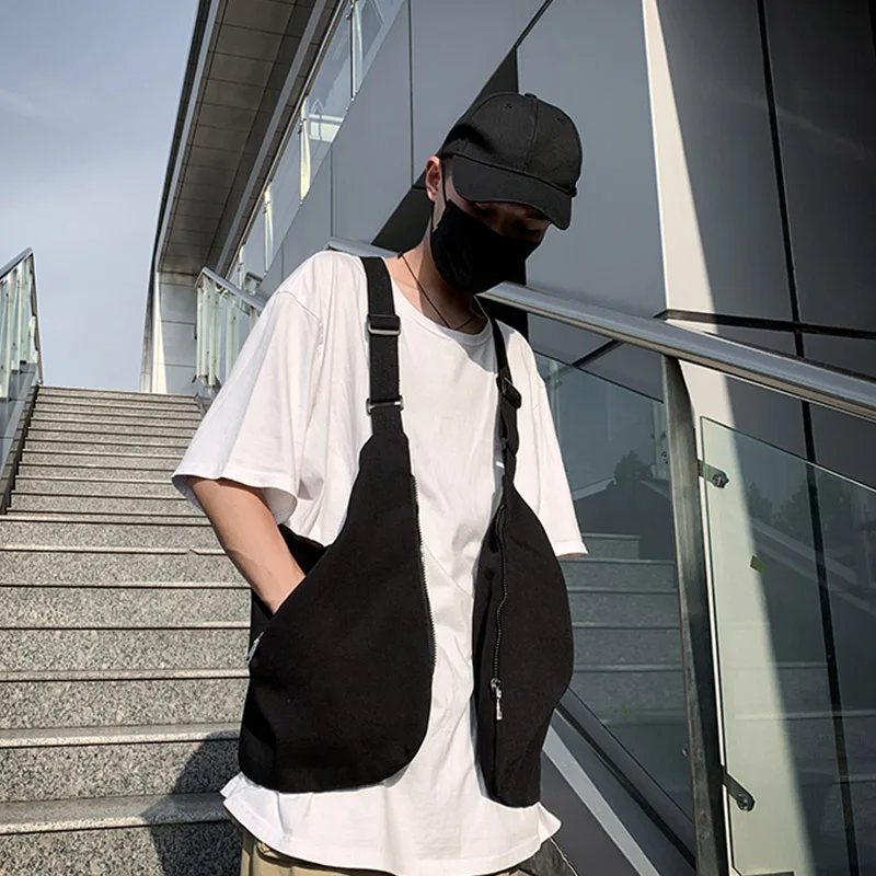 기능성 전술 가슴 팩 남자 힙합 조끼 streetwear 가방 캐주얼 어깨 크로스 바디 가방 남여 가슴 장비 가방 조끼 배낭