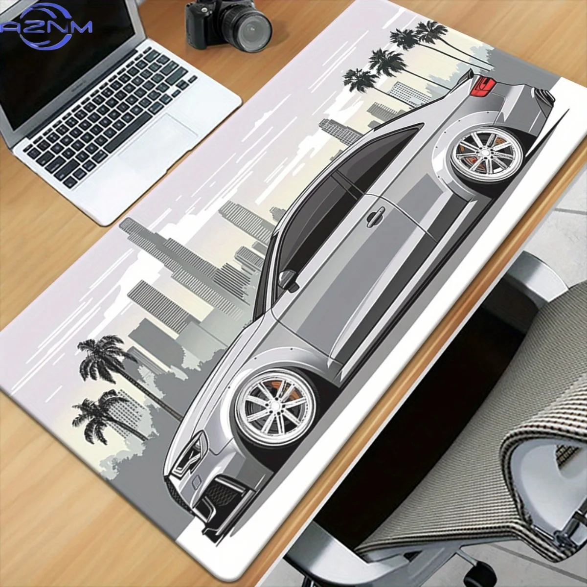 1pc a Desk Pad Featuring a Cityscape Design, High-Definition Print, Versatile XXL Mousepad Suitable for Gaming And Office Use, P