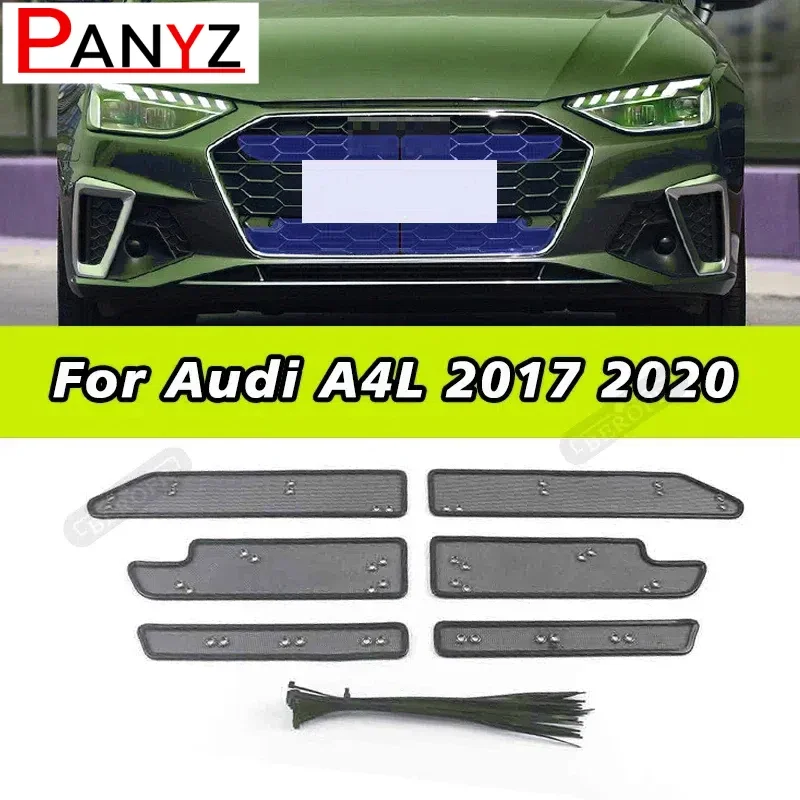 

For Audi A4L 2017 2020 Accessories insect-proof net decorative surface stainless steel water tank protective net cover patch