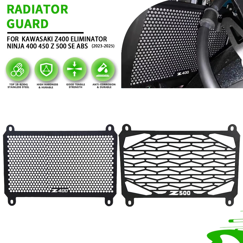

Для Kawasaki Z500 Ninja 500 Z 500 Ninja 500 SE ABS 2024 2025 2026 аксессуары для мотоциклов защита радиатора защитная решетка крышка