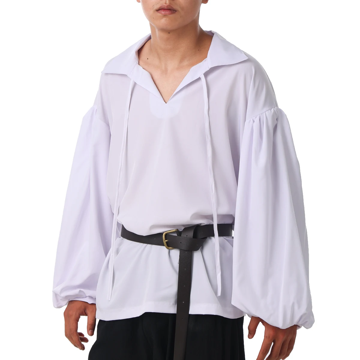 القراصنة قميص رجل الذكور القرون الوسطى عصر النهضة تأثيري LARP خمر مصاص دماء الأمير بلوزة زي