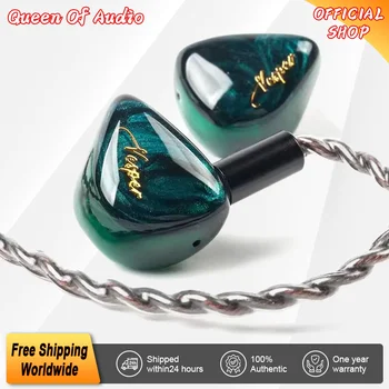 QoA Vesper 1DD 1BA In Ear Earphone Hybrid Driver HIFI DJ Music Monitor Headphone With Detachable Cable 2Pin Earbuds Headset Gift