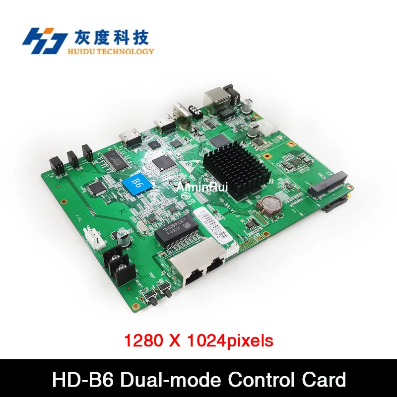 Huidu Synchronous and Asynchronous HD-B6 Work with HD-R708,HD-R712,HD-R716, Support 1280 x 1024pixels,HDMI Splicing display.