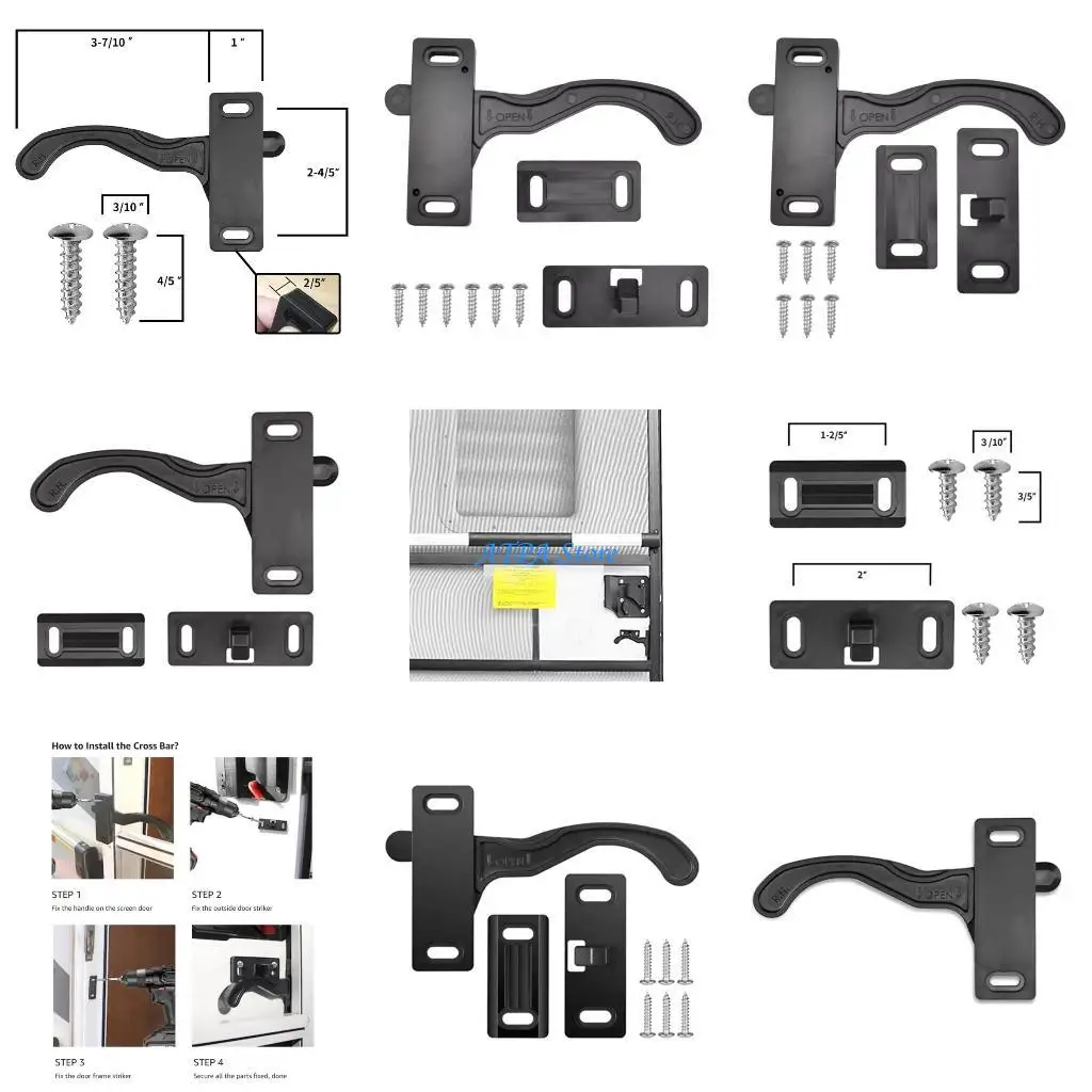 

U13C Right Hand Handle for Trailer Motorhome RVs Entry Door Hardware with Screws