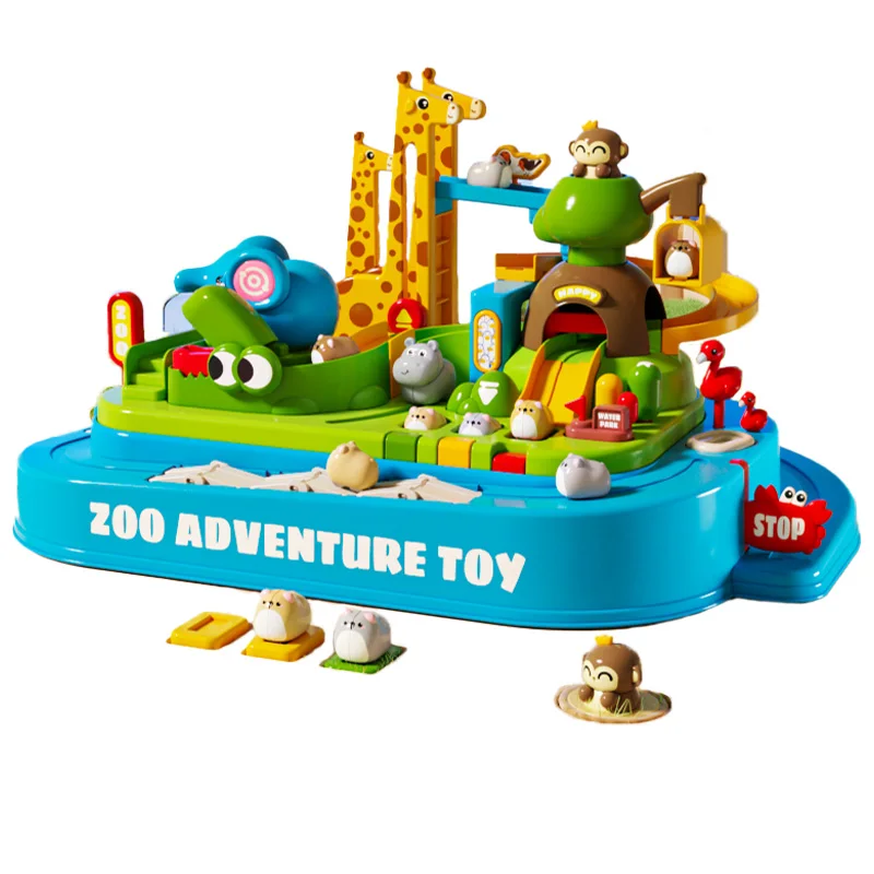 

Детская настольная сборка, зоопарк, приключенческая слайд-трек, гоночный автомобиль, координация рук и глаз, обучающий поезд, игрушки, подарок на день рождения для детей
