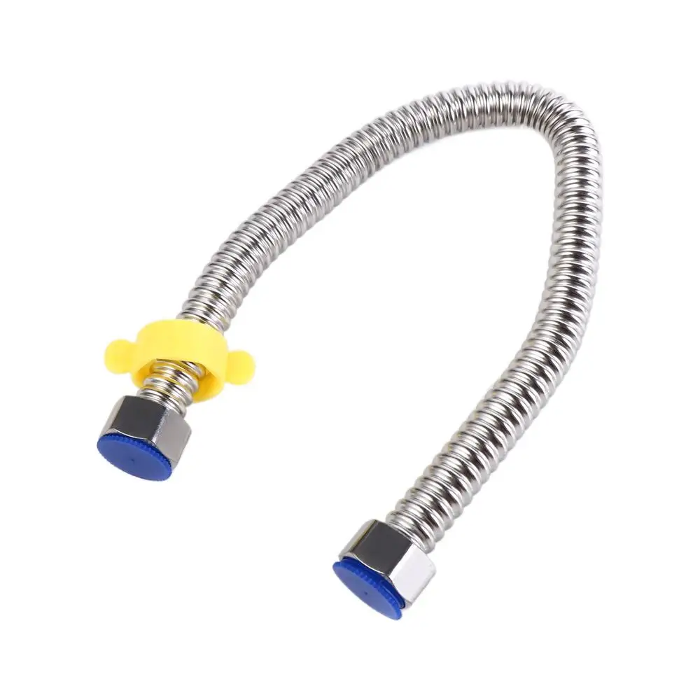 High-temperature Resistant 304 Stainless Steel Hose Thickened with Wrench Corrugated Pipes 10cm/20cm/30cm/40cm/50cm