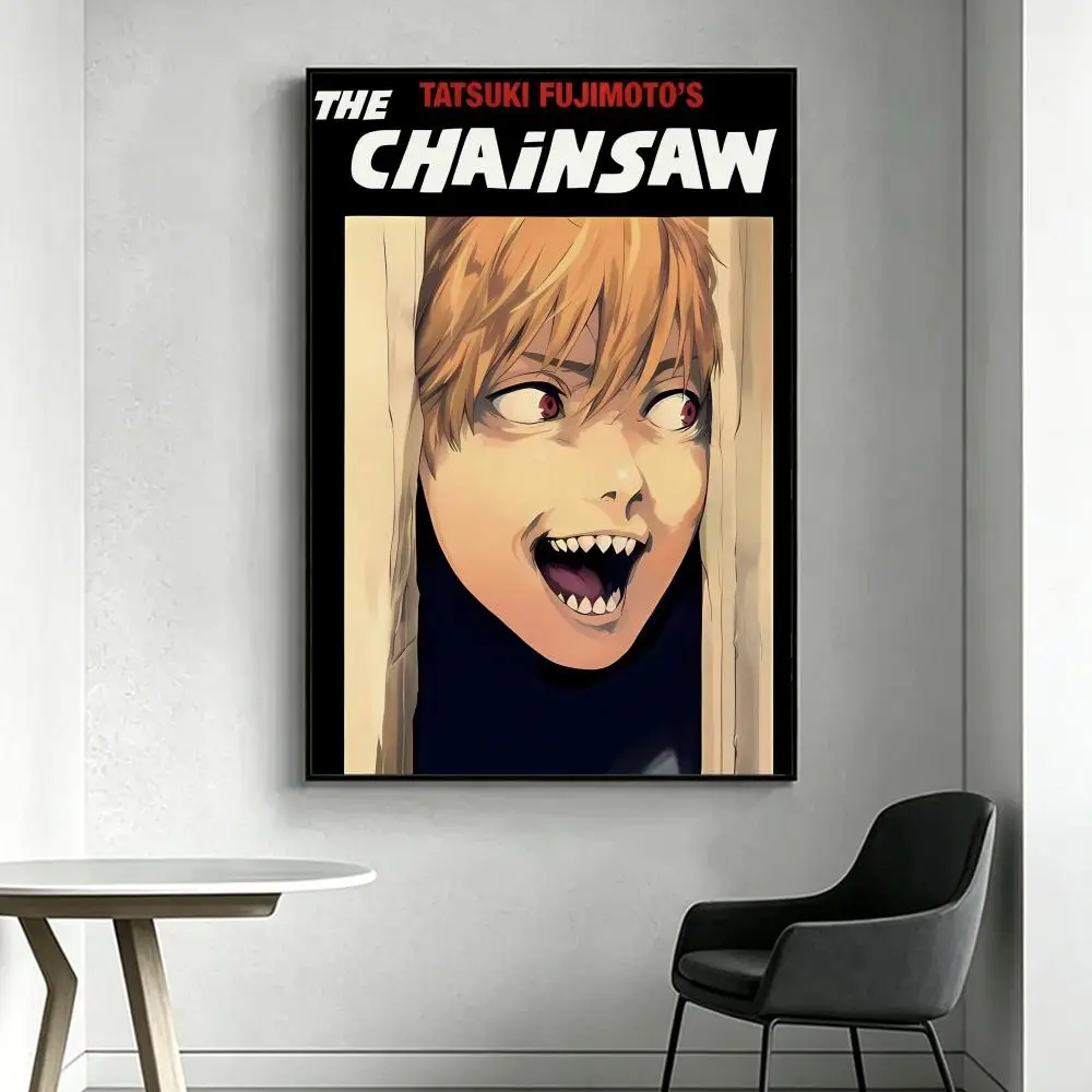 Anime C-Chainsaw M-Man Poster HD-Kunstdruck, wasserfest, selbstklebend, Wanddekoration, Heimdekoration (Wohnzimmer, Schlafzimmer, Bar), ästhetisch – Detail 7