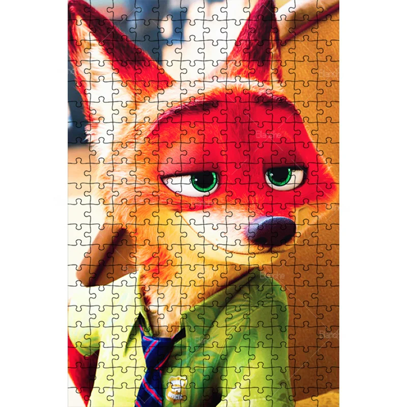 Zootopia Nick Fox City Scene 1000PCS Puzzles Disney Cartoon Puzzle Game Teens Like Wooden Jigsaw For Gifts Room Desk Ornament