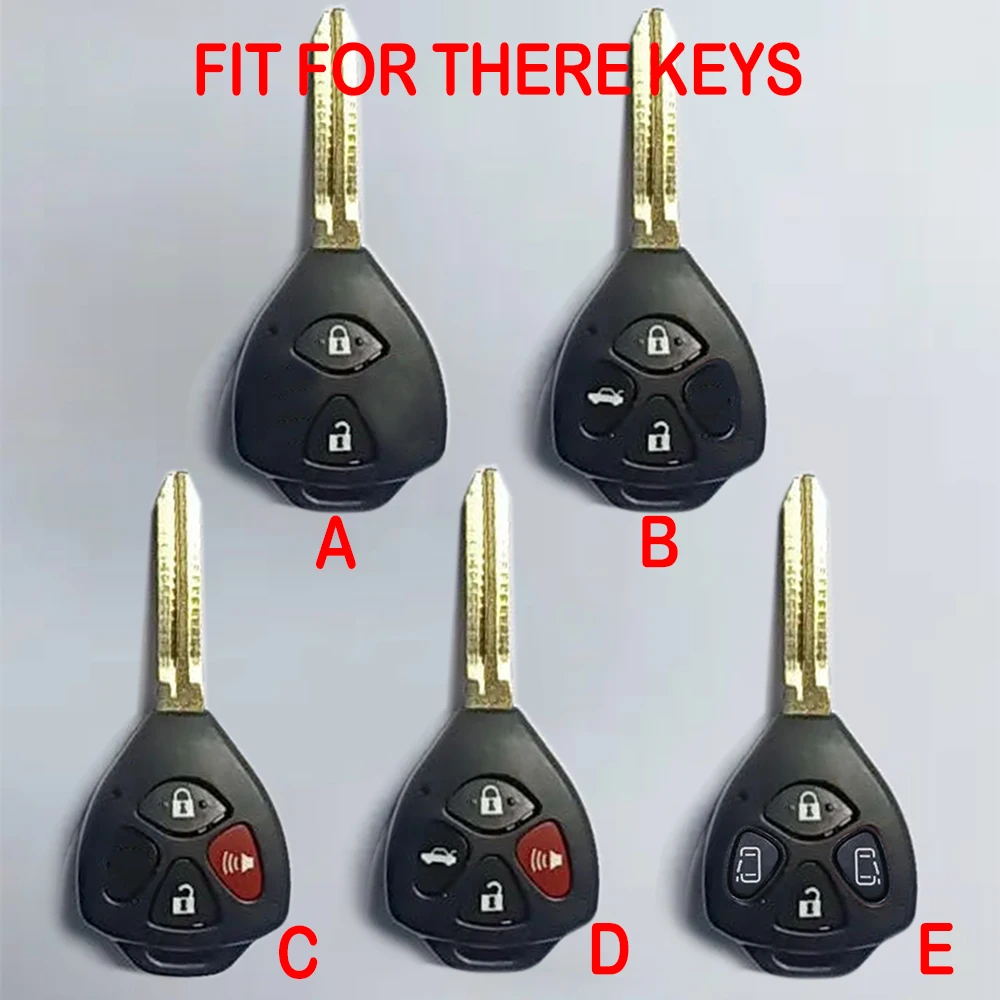 Key Holder Case for Toyota Yaris/Vitz Auris Mk I 2007 Corolla Verso Hilux 7 RAV4 Porte Camry Car Key Cover Keychain 2/3/4buttons